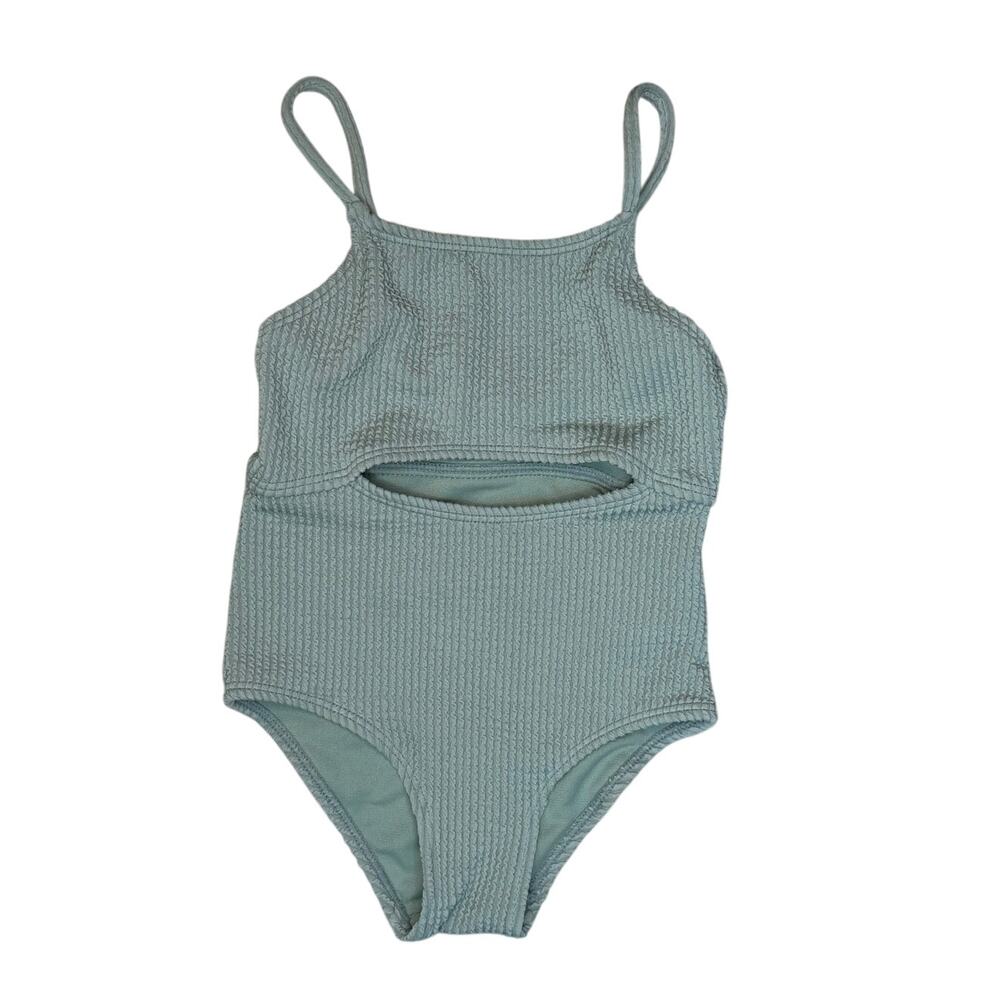 Wonder Nation Girls Textured One-Piece Swimsuit Sz XS (4-5)
